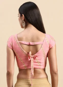 Light Pink Embroidered Chiffon Blouse Wedding Wear 11 Light Pink Embroidered Chiffon Blouse Wedding Wear -Mahra Clothing Shop light pink embroidered chiffon blouse BLBS02303833 b