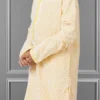 Light Yellow Georgette Embroidered Boys Kurta Pyjama Party Wear