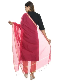 Magenta Chanderi Cotton Dupatta Festive Wear -Mahra Clothing Shop magenta chanderi cotton dupatta dpdmfmfd027 b