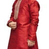 Maroon Art Silk Kurta Pyjama