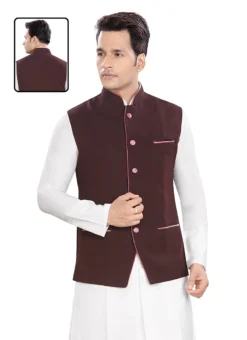 Maroon Nehru Jacket -Mahra Clothing Shop maroon bandhgala jacket jmkmdcj193 b