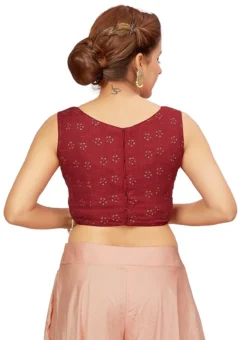 Maroon Blended Cotton Sequins Blouse After Six Wear -Mahra Clothing Shop maroon blended cotton sequins blouse blmff1826mn b