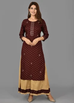 Maroon Cotton Printed Kurta Sharara Set After Six Wear -Mahra Clothing Shop maroon cotton printed kurta sharara set krsjnc294 u