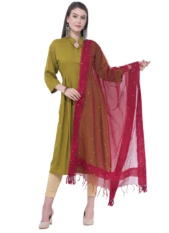 Maroon Organza Cotton Stones Work Dupatta Festive Wear -Mahra Clothing Shop maroon organza cotton stones work dupatta dpdmfmfd043 u