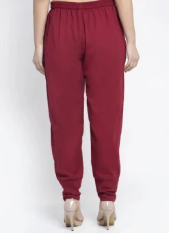 Maroon Rayon Straight Pant Work Wear -Mahra Clothing Shop maroon rayon straight pant wbdmf1111mr b