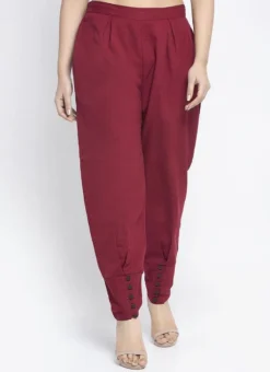 Maroon Rayon Straight Pant Work Wear -Mahra Clothing Shop maroon rayon straight pant wbdmf1111mr u