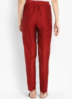 Maroon Straight Pant After Six Wear -Mahra Clothing Shop maroon straight pant iwbdmf338 b