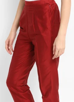 Maroon Straight Pant After Six Wear