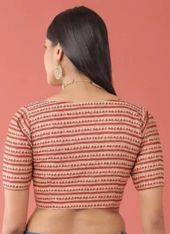 Maroon Viscose Rayon Printed Readymade Blouse Party Wear -Mahra Clothing Shop maroon viscose rayon printed readymade blouse blspfb219m b