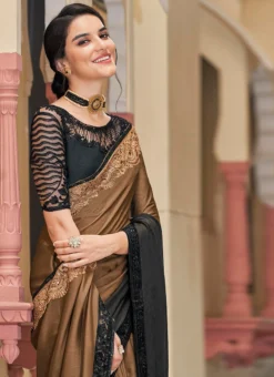 Multicolor Silk Embroidery Work Saree Party Wear -Mahra Clothing Shop multicolor silk embroidery work saree samkn9261015 b