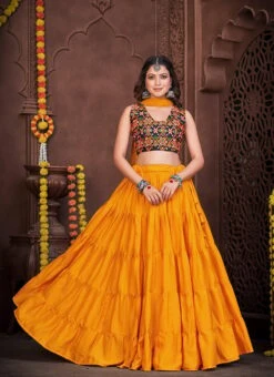 Mustard Faux Georgette Kutch Work Chaniya Choli Festive Wear 6 Mustard Faux Georgette Kutch Work Chaniya Choli Festive Wear -Mahra Clothing Shop mustard faux georgette kutch work chaniya choli ghsacw7524 u