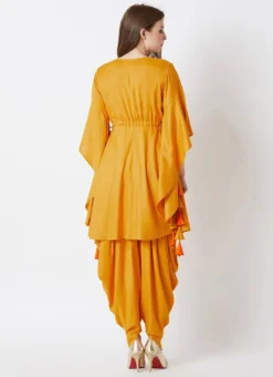 Mustard Rayon Dhoti Set Work Wear -Mahra Clothing Shop mustard rayon dhoti set krsdmf922must b