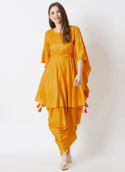 Mustard Rayon Dhoti Set Work Wear -Mahra Clothing Shop mustard rayon dhoti set krsdmf922must u
