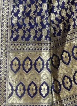 Navy Blue Art Silk Benarasi Dupatta Party Wear