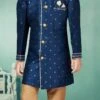 Navy Blue Art Silk Indowestern Sherwani Party Wear