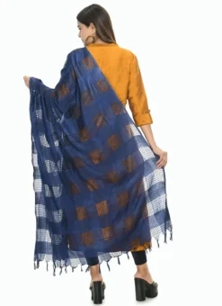 Navy Blue Cotton Dupatta Festive Wear 7 Navy Blue Cotton Dupatta Festive Wear -Mahra Clothing Shop navy blue cotton dupatta dpdmfmfd013 b