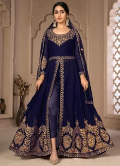 Navy Blue Embroidery Georgette Anarkali Suit Party Wear 6 Navy Blue Embroidery Georgette Anarkali Suit Party Wear -Mahra Clothing Shop navy blue embroidery georgette anarkali suit slsdib6 u