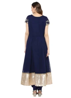 Navy Blue Georgette Anarkali Suit After Six Wear -Mahra Clothing Shop navy blue georgette anarkali suit sldrrsm362 b