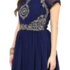 Navy Blue Georgette Ankle Length Anarkali Suit Party Wear
