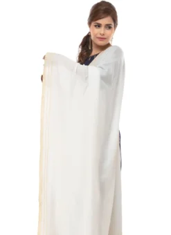 Off White Cotton Slub Weaving Work Dupatta Work Wear -Mahra Clothing Shop off white cotton slub weaving work dupatta dpdmimfd091 b