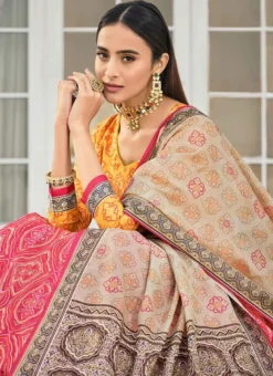 Orange Art Silk Gown Party Wear -Mahra Clothing Shop orange art silk gown bgwrs47341002 b