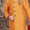 Orange Kids Embroidered Kurta Pyjama