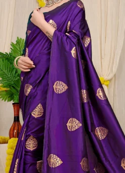 Patola Silk Blue Color Zari Weaving Work Saree Party Wear