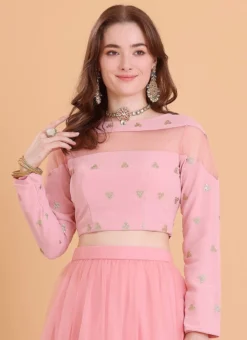 Peach Embroidered Blouse Festive Wear -Mahra Clothing Shop peach embroidered blouse BLBS02309086 u