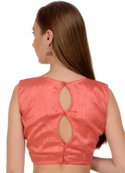 Pink Art Dupion Silk Plain Blouse Festive Wear -Mahra Clothing Shop pink art dupion silk plain blouse bldiw17 b