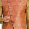 Pink Art Silk Bandhgala Jacket