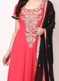 Pink Georgette Anarkali Suit