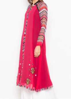Pink Georgette Digital Printed Kurta Palazzo Set After Six Wear