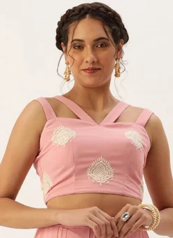 Pink Georgette Embroidered Blouse Festive Wear -Mahra Clothing Shop pink georgette embroidered blouse BLBS02305180 u