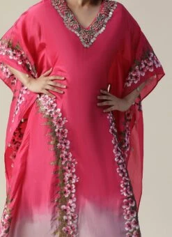 Pink Georgette Tops And Tunics Party Wear
