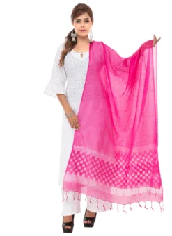 Pink Kota Cotton Dupatta Festive Wear -Mahra Clothing Shop pink kota cotton dupatta dpdmfmfd041 u