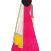 Pink N Yellow Embroidered Anarkali Suit Wedding Wear
