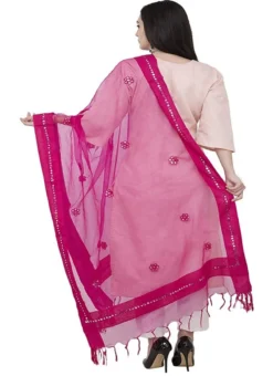 Pink Organza Cotton Gota Patti Work Dupatta Festive Wear -Mahra Clothing Shop pink organza cotton gota patti work dupatta dpdmfmfd022 b