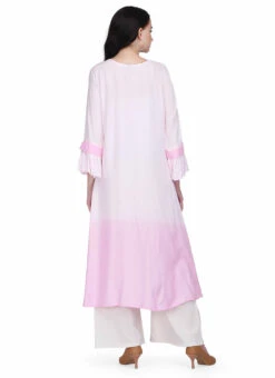 Pink Rayon Kurta Palazzo Set Work Wear -Mahra Clothing Shop pink rayon kurta palazzo set krsupifc951 b
