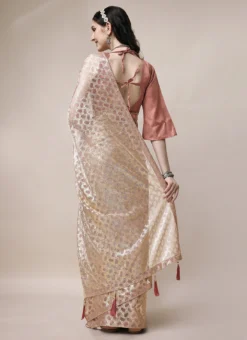 Printed Work Onion Pink Color Lyrca Saree Party Wear -Mahra Clothing Shop printed work onion pink color lyrca saree sasbhlos4102a b