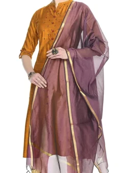 Purple Art Silk Banarasi Dupatta After Six Wear