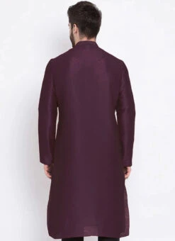 Purple Dupion Silk Soild Stitched Kurta -Mahra Clothing Shop purple dupion silk soild stitched kurta kudmf16151361pr b