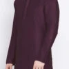 Purple Dupion Silk Soild Stitched Kurta