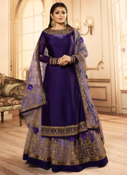 Purple Embroidered A Line Lehenga Party Wear 6 Purple Embroidered A Line Lehenga Party Wear -Mahra Clothing Shop purple embroidered a line lehenga ghscc45001 u