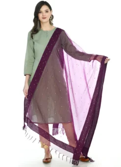 Purple Organza Stone Work Dupatta After Six Wear -Mahra Clothing Shop purple organza stone work dupatta dpsdmfd202 u