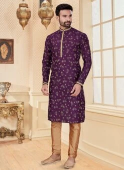Front Page -Mahra Clothing Shop purple silk digital printed kurta pyjama kpssgr2026 u