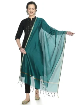 Rama Green Art Silk Banarasi Dupatta After Six Wear -Mahra Clothing Shop rama green art silk banarasi dupatta dpsdmfd186 u