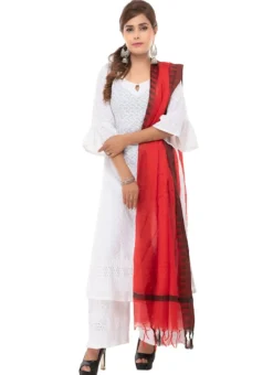 Red Blended Cotton Dupatta After Six Wear -Mahra Clothing Shop red blended cotton dupatta dpsdmfd191 u