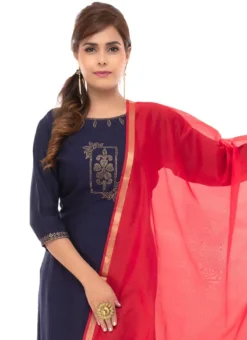 Red Chanderi Cotton Dupatta Festive Wear -Mahra Clothing Shop red chanderi cotton dupatta dpdmfmfd030 b