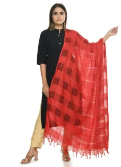 Red Cotton Dupatta Festive Wear -Mahra Clothing Shop red cotton dupatta dpdmfmfd014 u