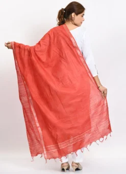 Red Linen Cotton Dupatta Work Wear -Mahra Clothing Shop red linen cotton dupatta dpdmimfd162 b